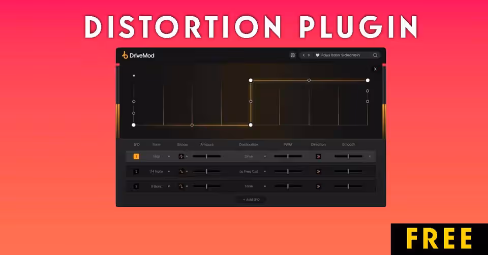 Plugin Boutique Giving the DriveMod distortion plugin for FREE for a limited time
