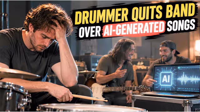Drummer Walks: The Band Splits on Songs Written by Artificial Intelligence
