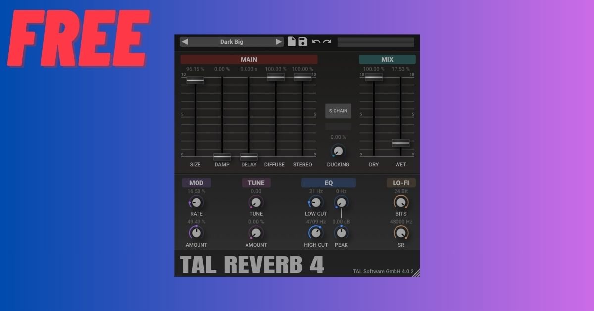 Tal reverb 4 gets updated Released For Free