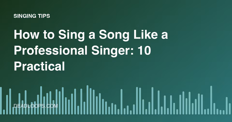 How to Sing a Song Like a Professional Singer: 10 Practical Tips