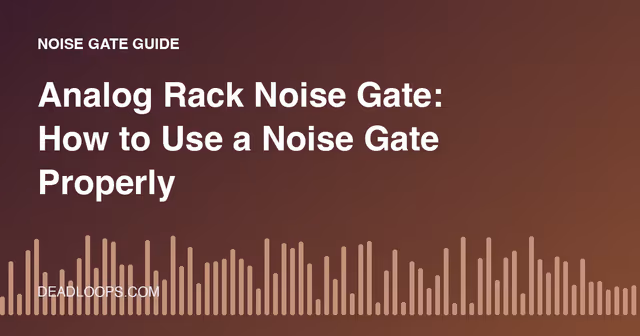 Analog Rack Noise Gate: How to Use a Noise Gate Properly