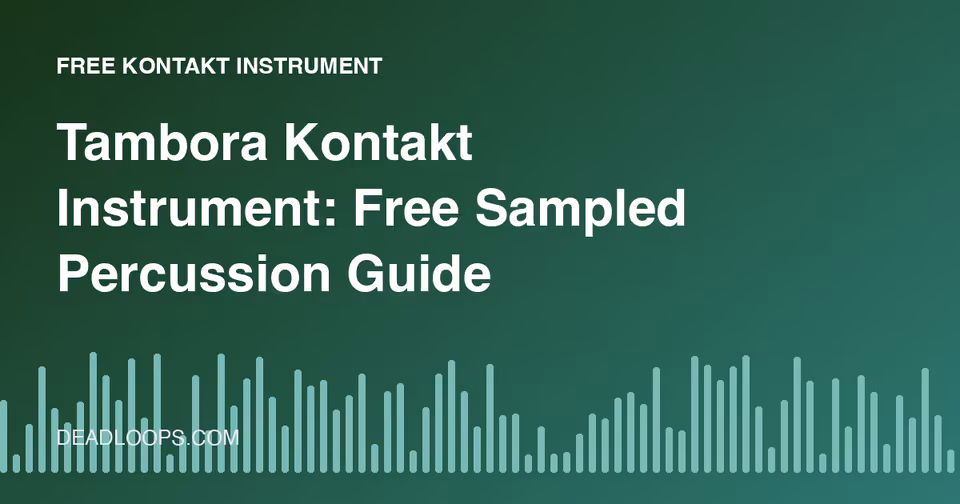 Tambora Kontakt Instrument: Free Sampled Percussion Guide