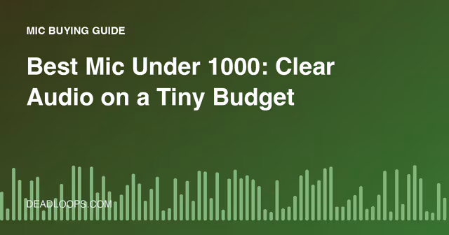 Best Mic Under 1000: Clear Audio on a Tiny Budget