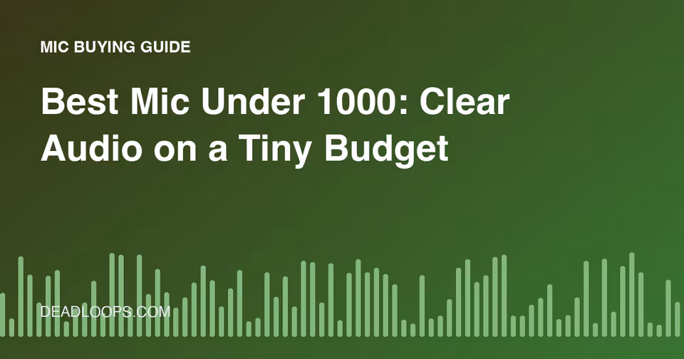 Best Mic Under 1000: Clear Audio on a Tiny Budget
